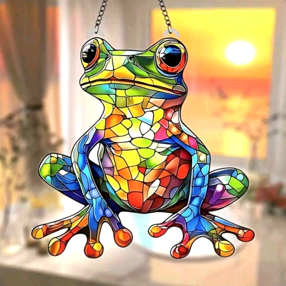 Other - Acrylic Stained Glass Frog Suncatcher